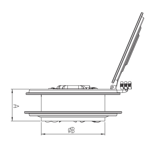 Габаритные размеры вентилятора BAHCIVAN BK 160