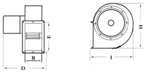 Габаритные размеры вентилятора Turbovent TURBO DE 230 3F